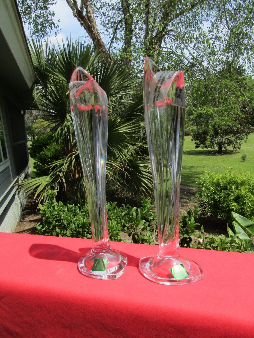 RARE NWT Waterford Marquis Crystal Palma Candlesticks 10" Pair | Signed Wedding